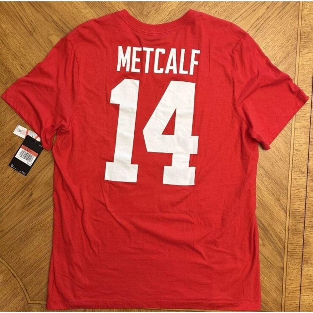 Nike Ole Miss Rebels D.K. Metcalf  T-shirt NCAA Mississippi College RARE #14 MED